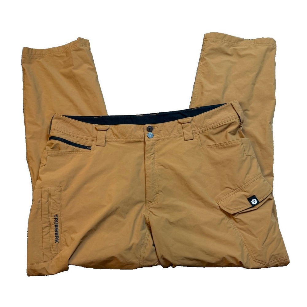 Truewerk T2 Werkpant Mens 40x32 Sand Tan Technical Utility Work Pants Stretch